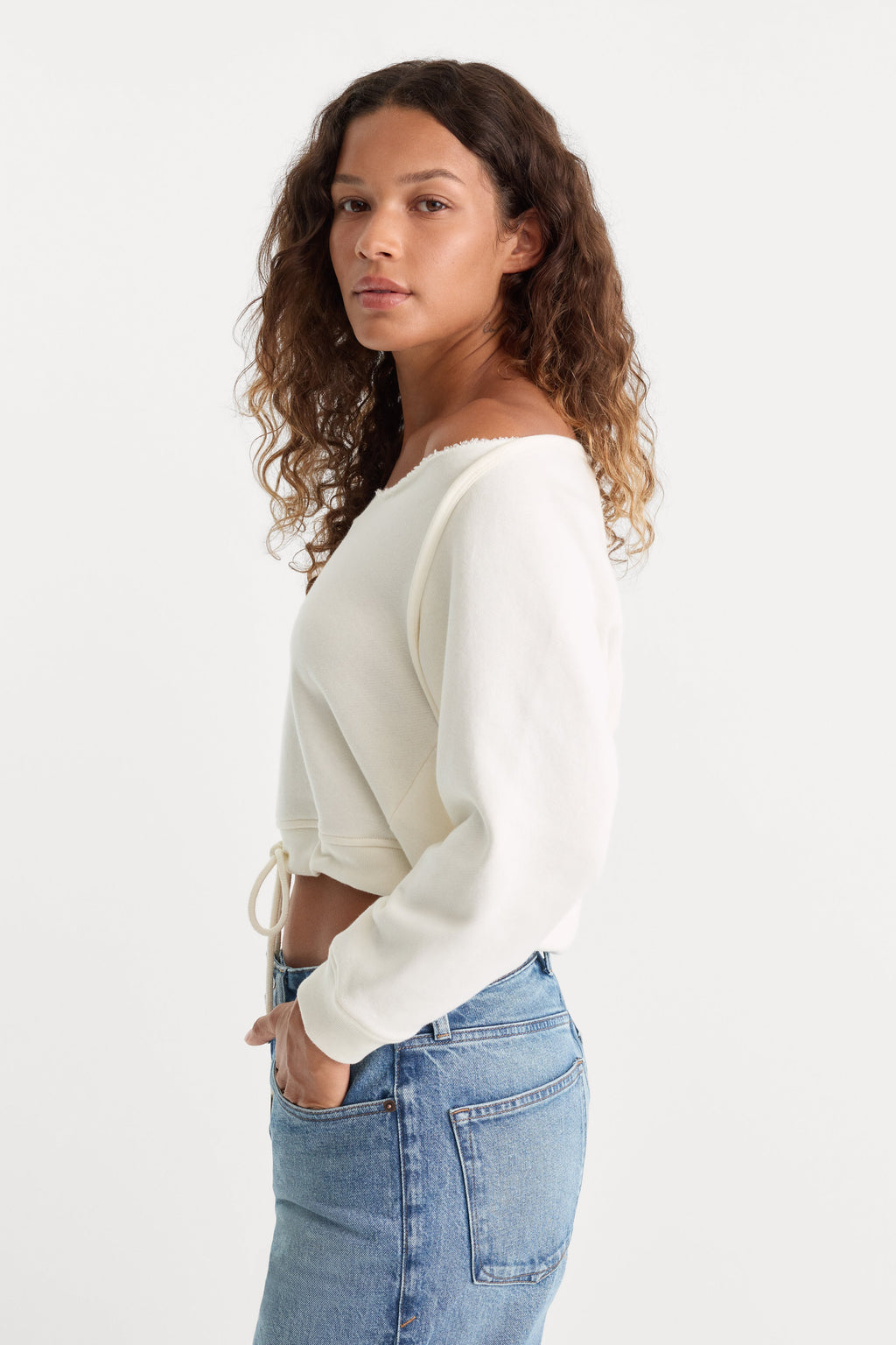 Luxury THE FRENCH TERRY TIE SWEATSHIRT CHALK