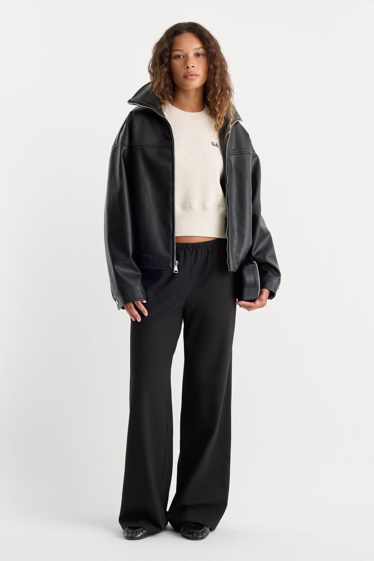 Luxury THE BETTER THAN LEATHER FUNNEL JACKET BLACK001