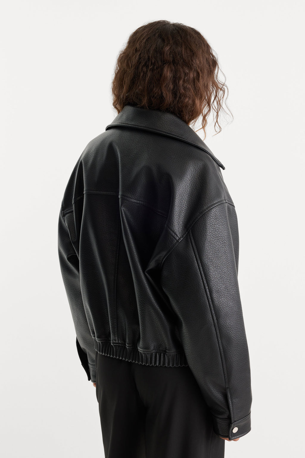 Luxury THE BETTER THAN LEATHER FUNNEL JACKET BLACK001