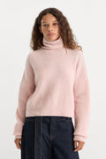 Luxury THE OVERSIZED TURTLENECK SWEATER BLUSH