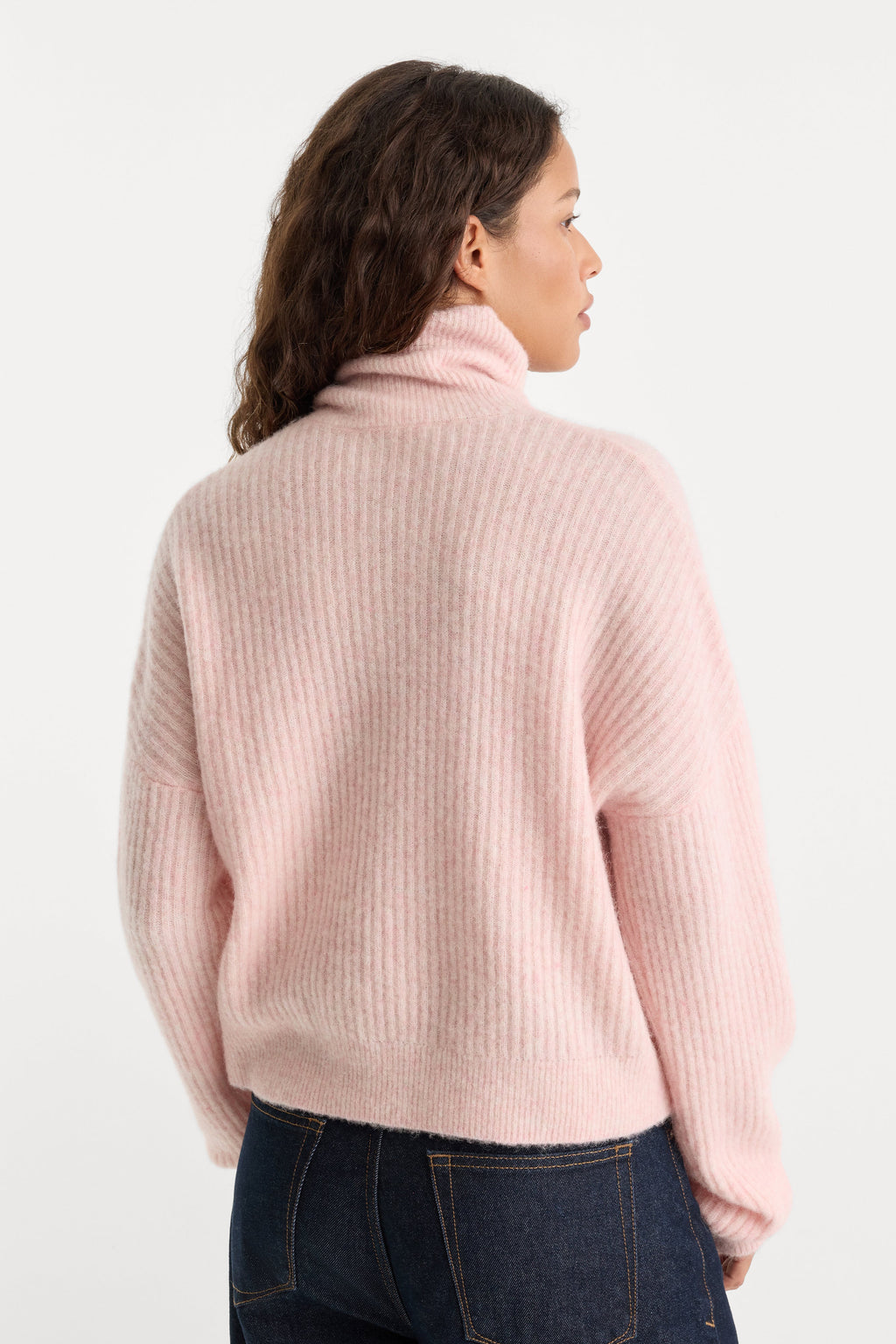 Luxury THE OVERSIZED TURTLENECK SWEATER BLUSH