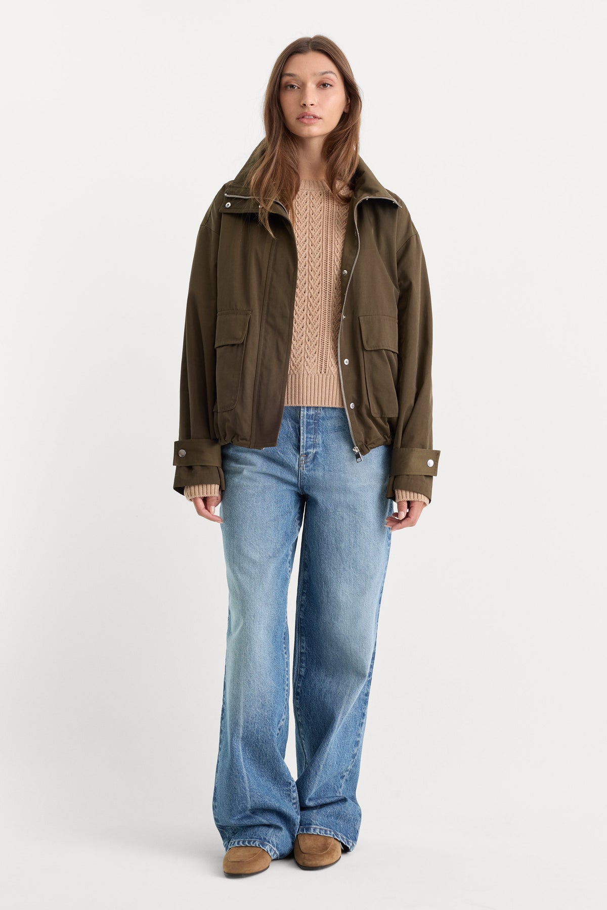 Luxury THE TECH TRENCH MOSS