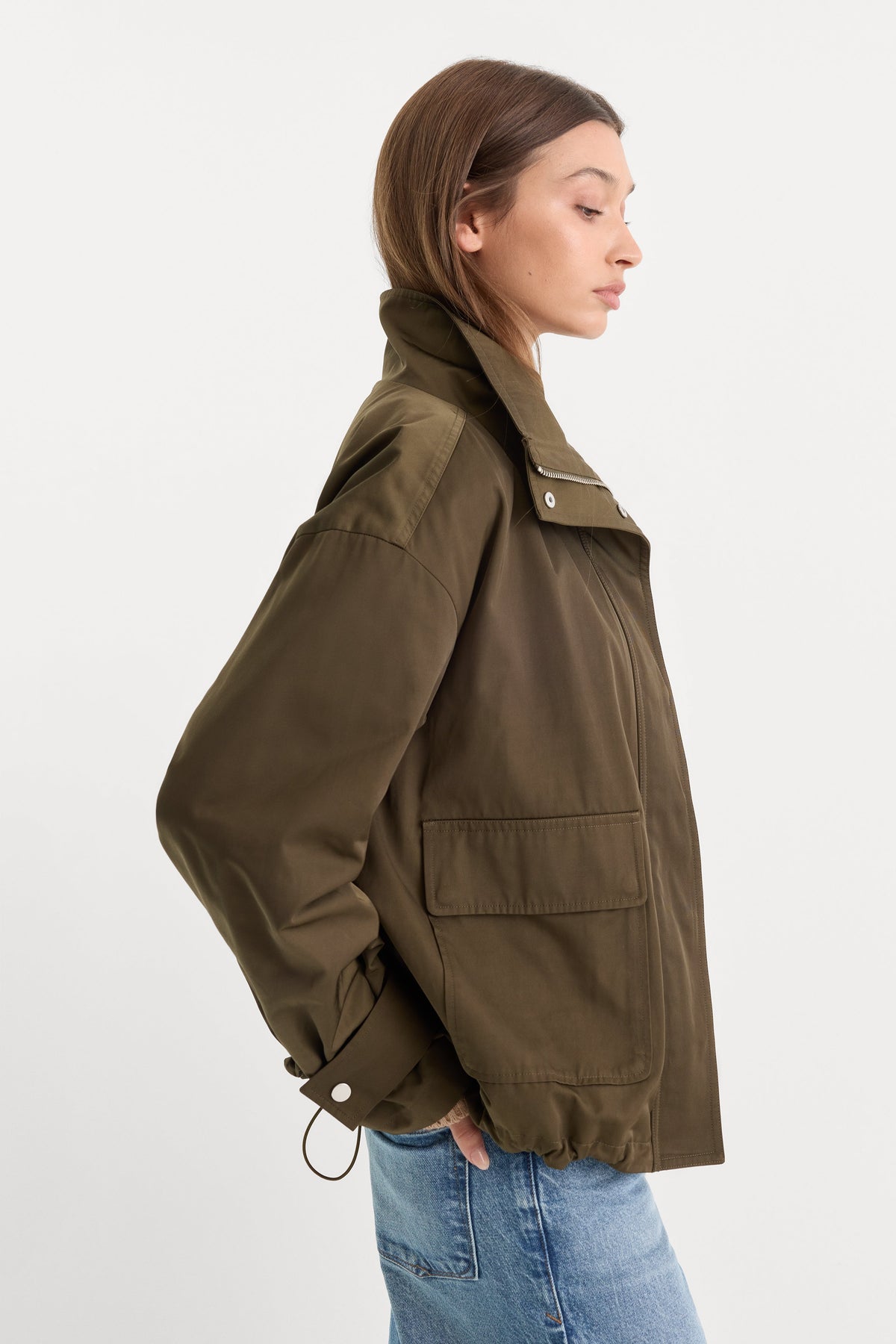 Luxury THE TECH TRENCH MOSS