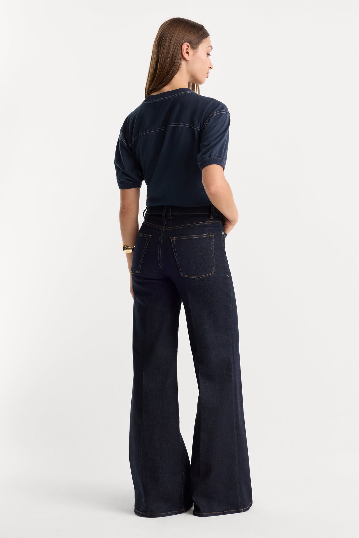 Luxury GOOD WAIST PALAZZO JEANS RINSE