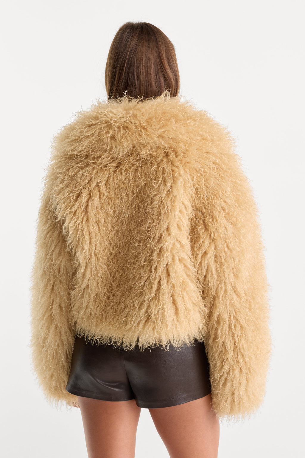 Luxury THE FAUX FUR COAT SAND