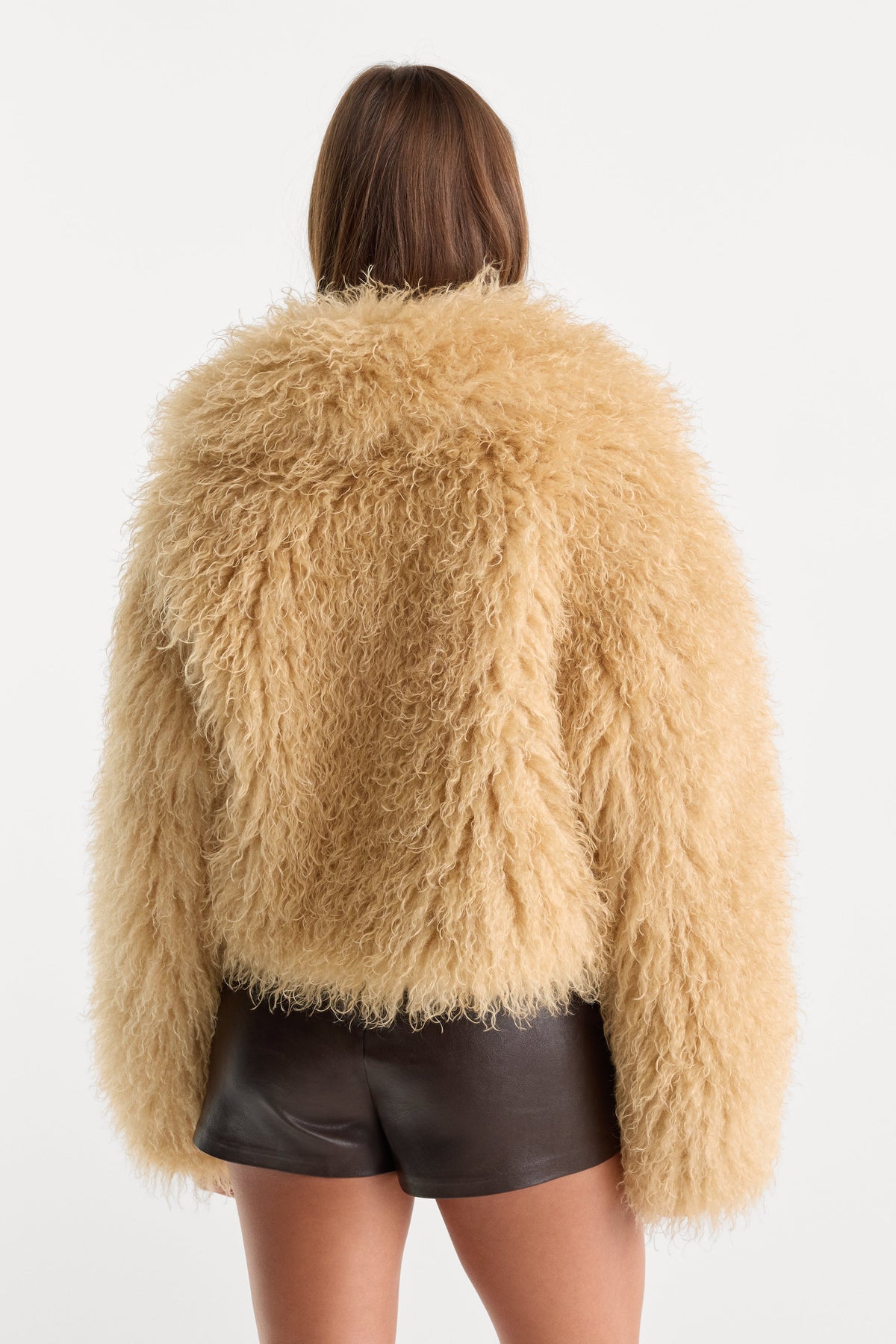 Luxury THE FAUX FUR COAT SAND