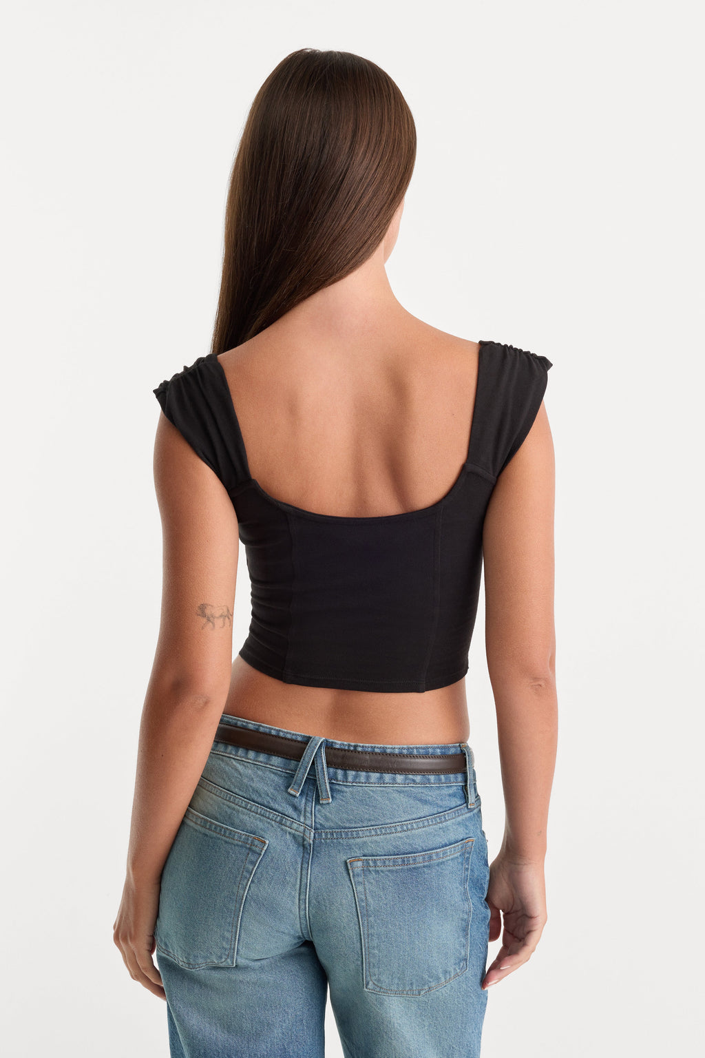 Luxury DOLLY SUPER STRETCH CORSET TOP BLACK001