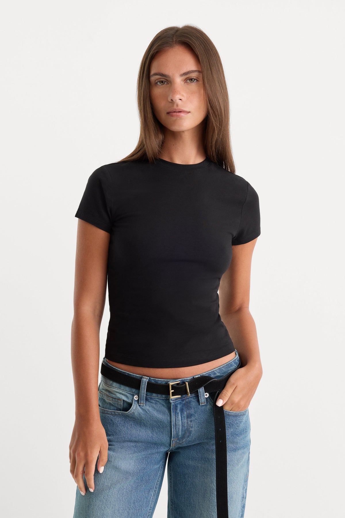 Luxury THE BABY TEE BLACK