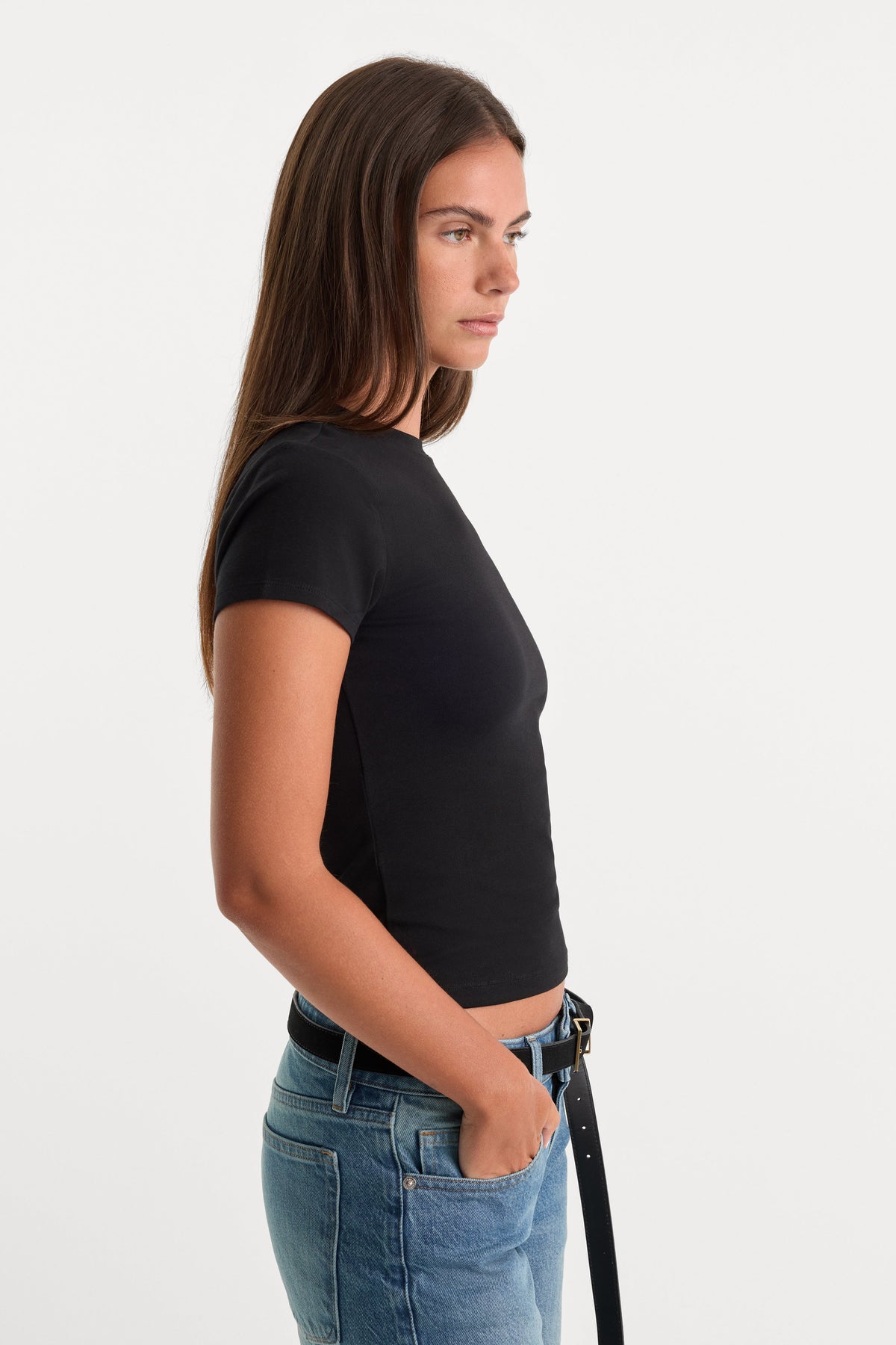 Luxury THE BABY TEE BLACK