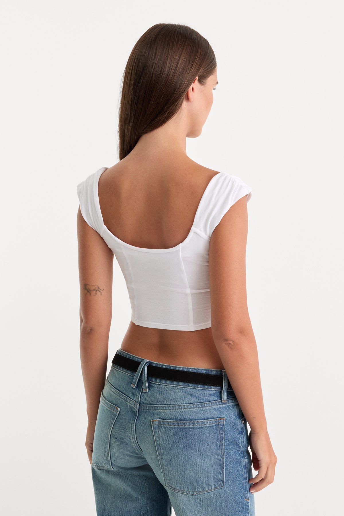 Luxury DOLLY SUPER STRETCH CORSET TOP WHITE001