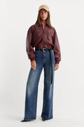 Luxury GOOD WAIST PALAZZO JEANS INDIGO446
