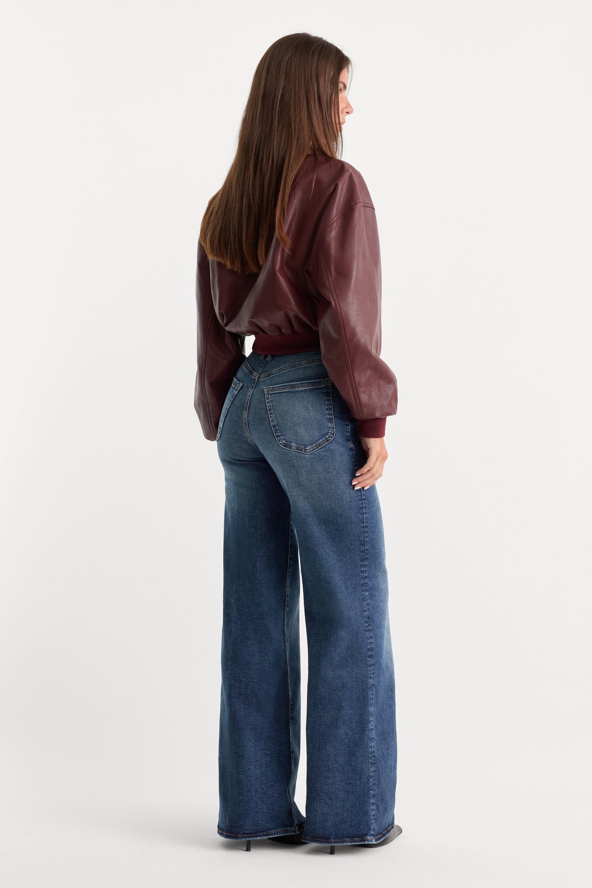 Luxury GOOD WAIST PALAZZO JEANS INDIGO446