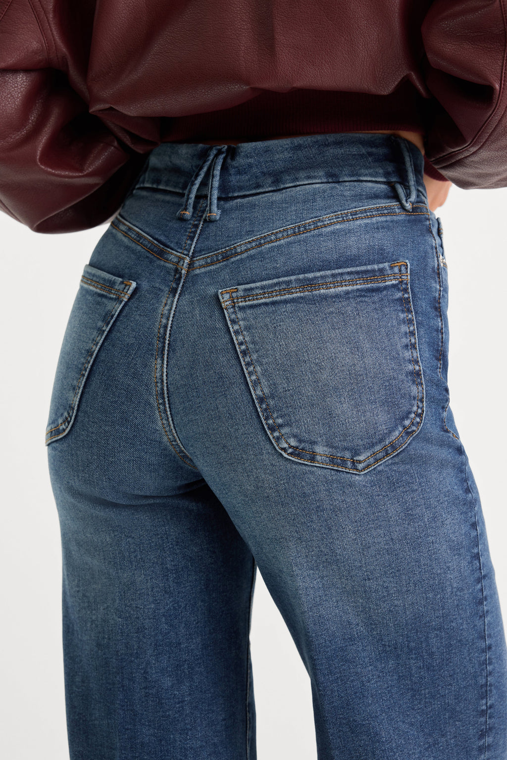 Luxury GOOD WAIST PALAZZO JEANS INDIGO446
