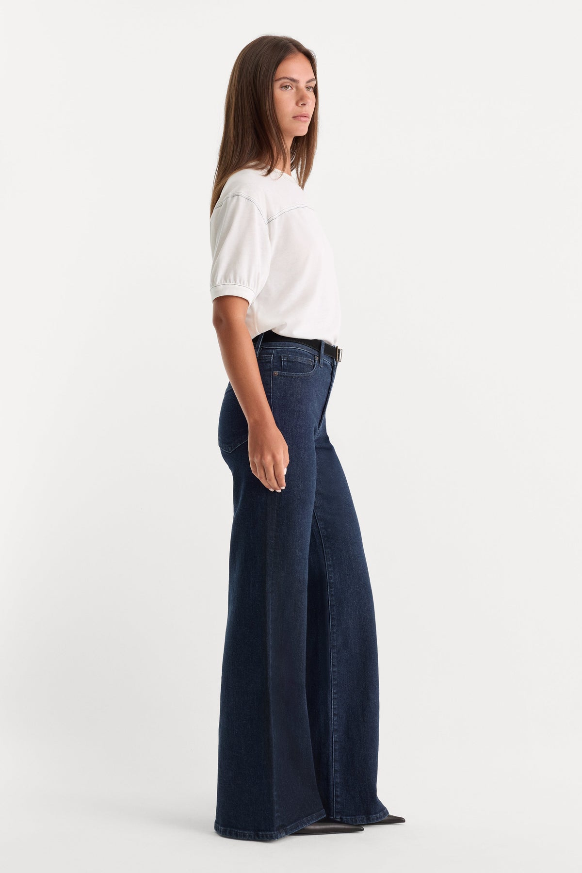 Luxury GOOD WAIST PALAZZO JEANS INDIGO1153