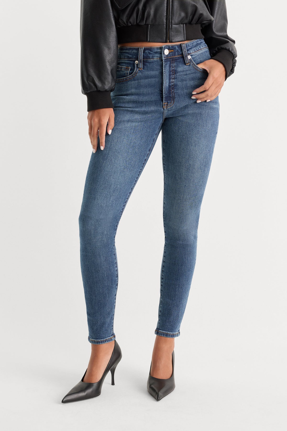 Luxury GOOD LEGS SKINNY JEANS BLUE004