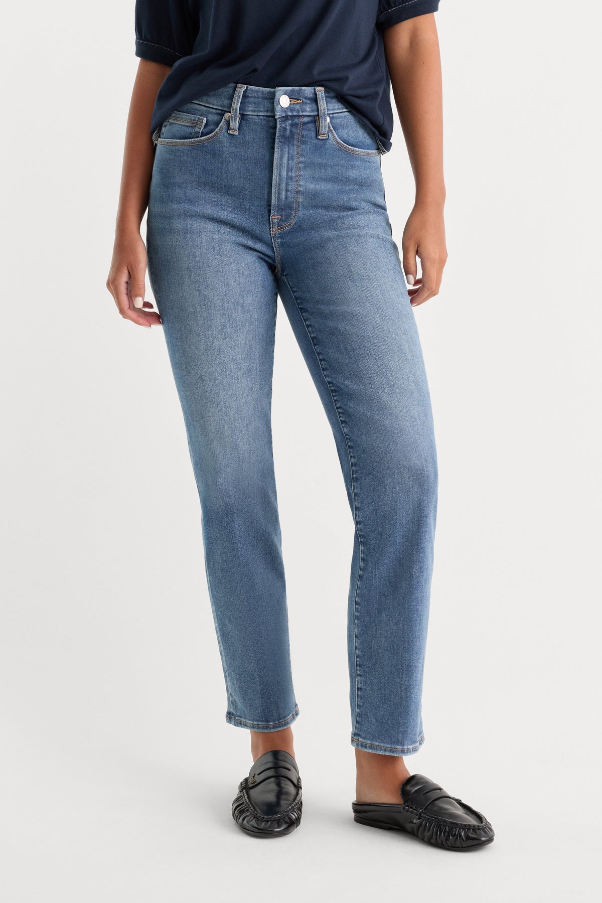 Luxury ALWAYS FITS GOOD PETITE STRAIGHT JEANS INDIGO316