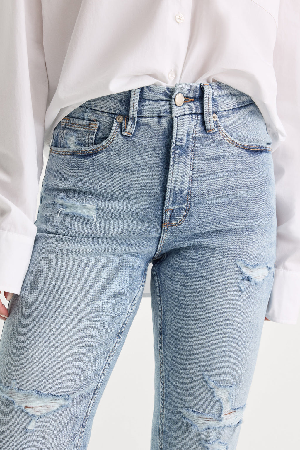 Luxury GOOD ICON STRAIGHT ANKLE JEANS INDIGO1078