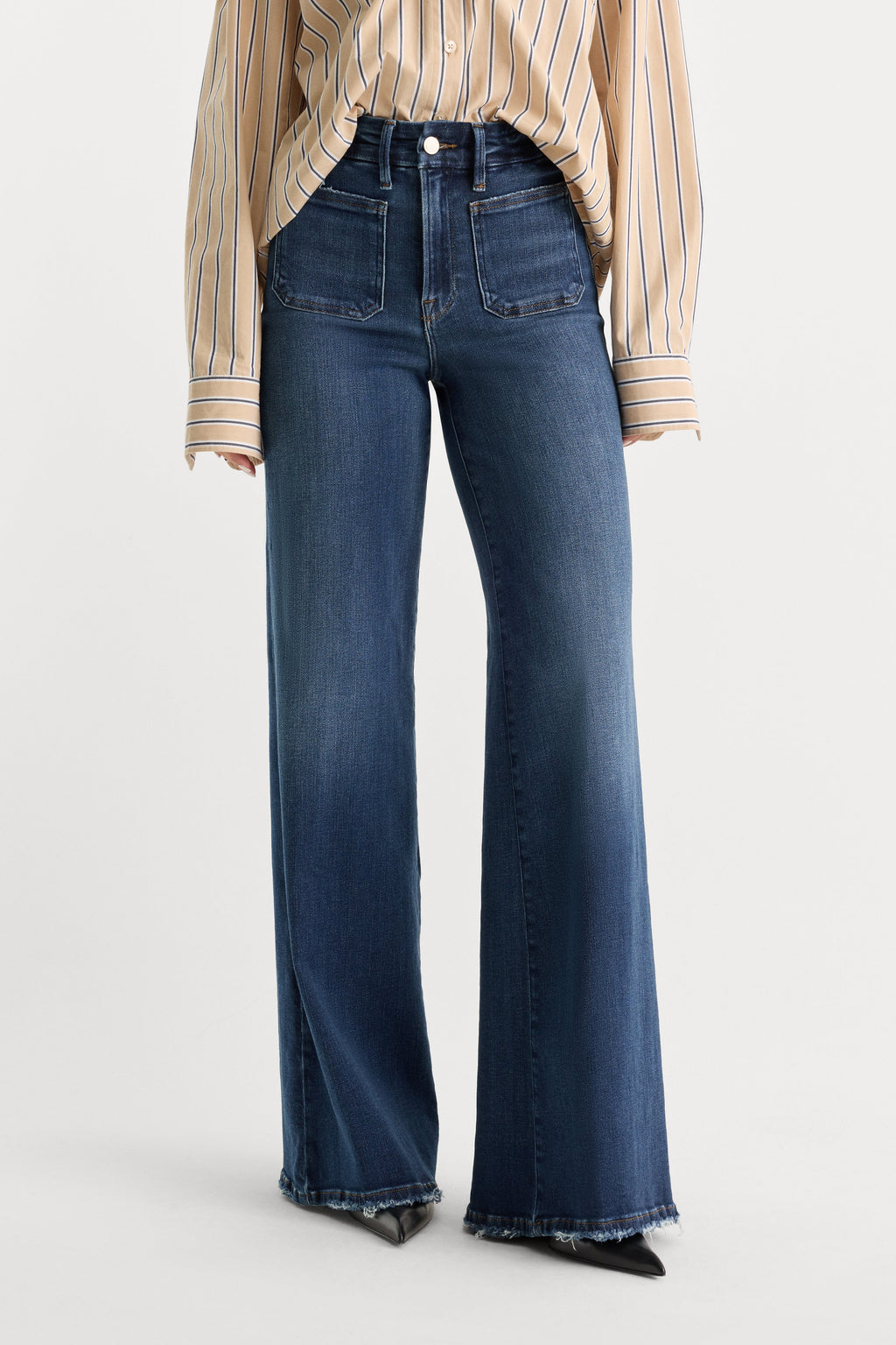 Luxury SOFT TECH GOOD WAIST PALAZZO JEANSINDIGO511