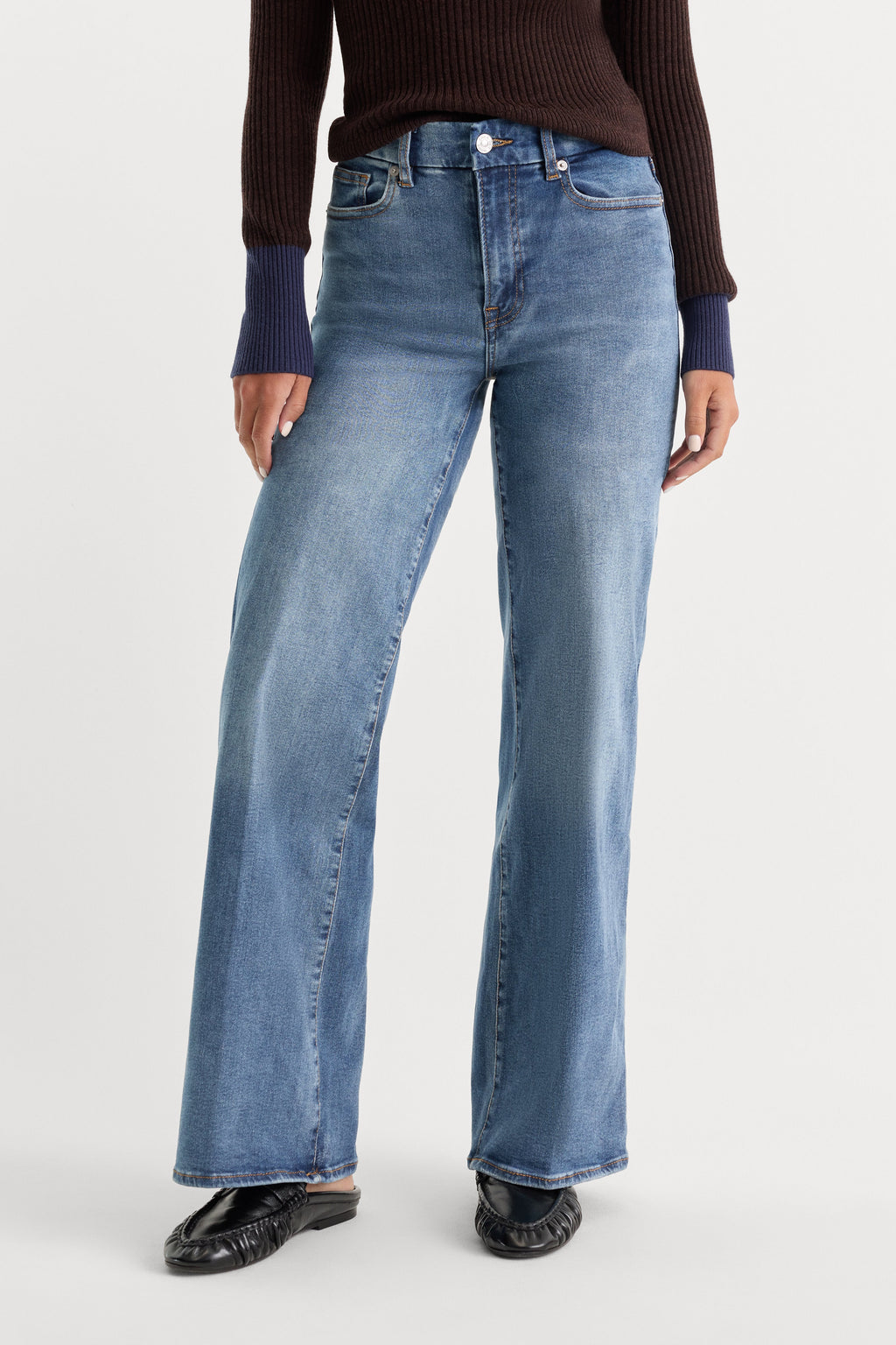 Luxury ALWAYS FITS SLIM PALAZZO JEANS TAWNY