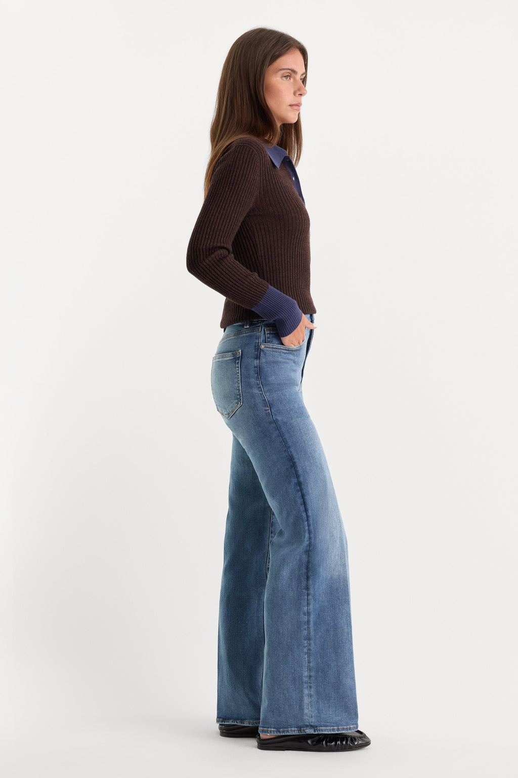 Luxury ALWAYS FITS SLIM PALAZZO JEANS TAWNY