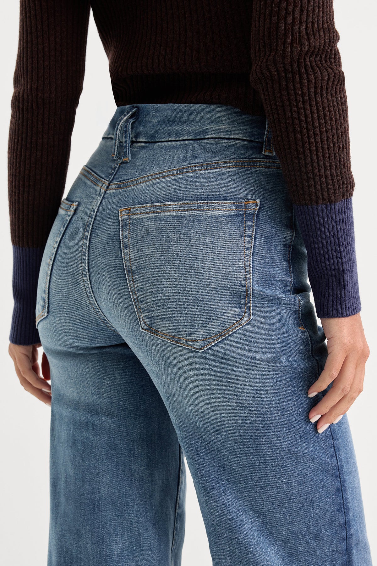 Luxury ALWAYS FITS SLIM PALAZZO JEANS TAWNY