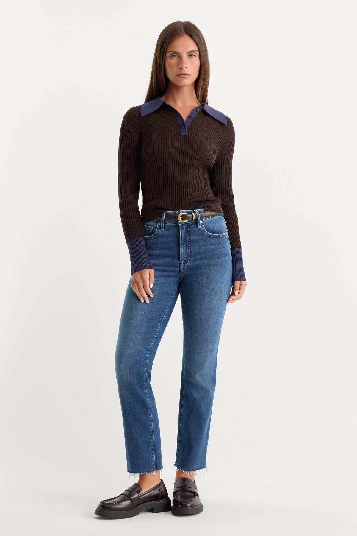 Luxury SOFT TECH GOOD LEGS STRAIGHT JEANS INDIGO818