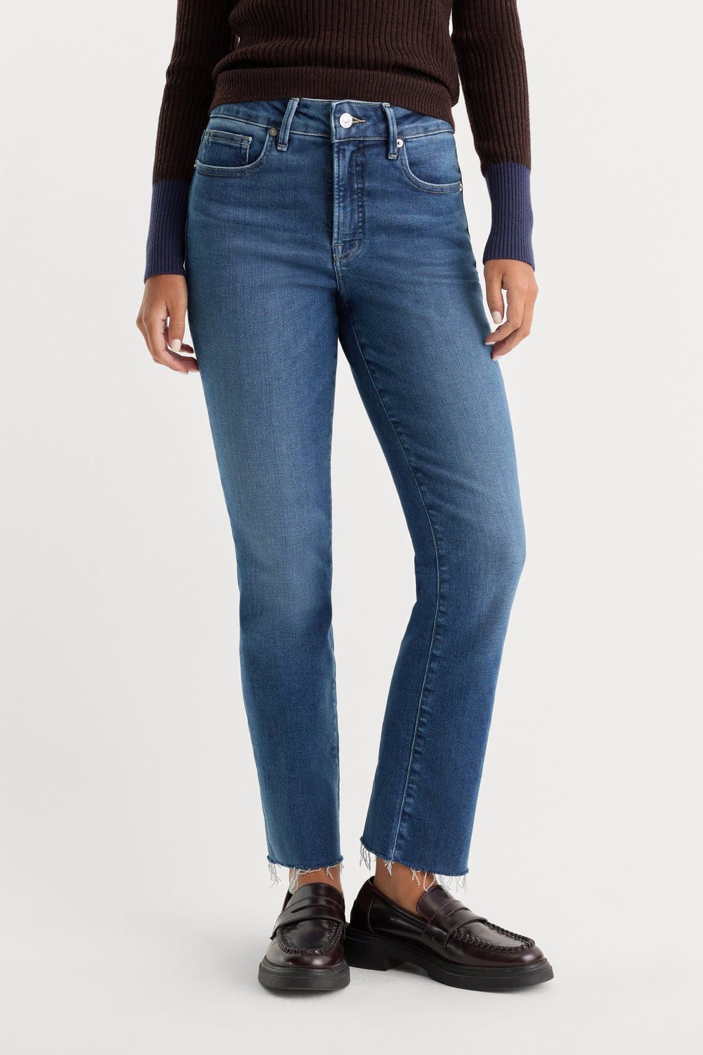 Luxury SOFT TECH GOOD LEGS STRAIGHT JEANS INDIGO818