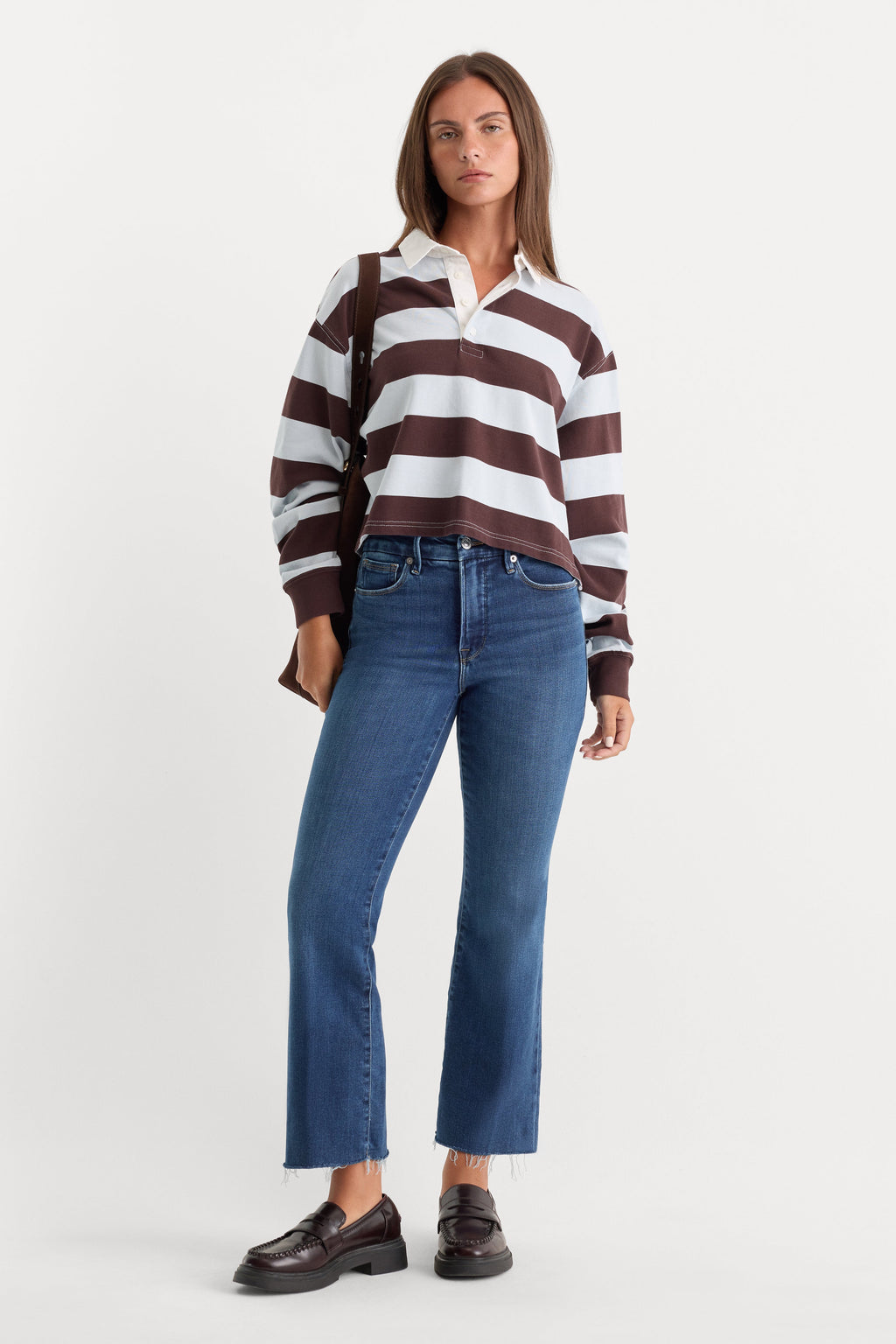 Luxury SOFT TECH GOOD LEGS CROPPED MINI BOOT JEANSINDIGO818