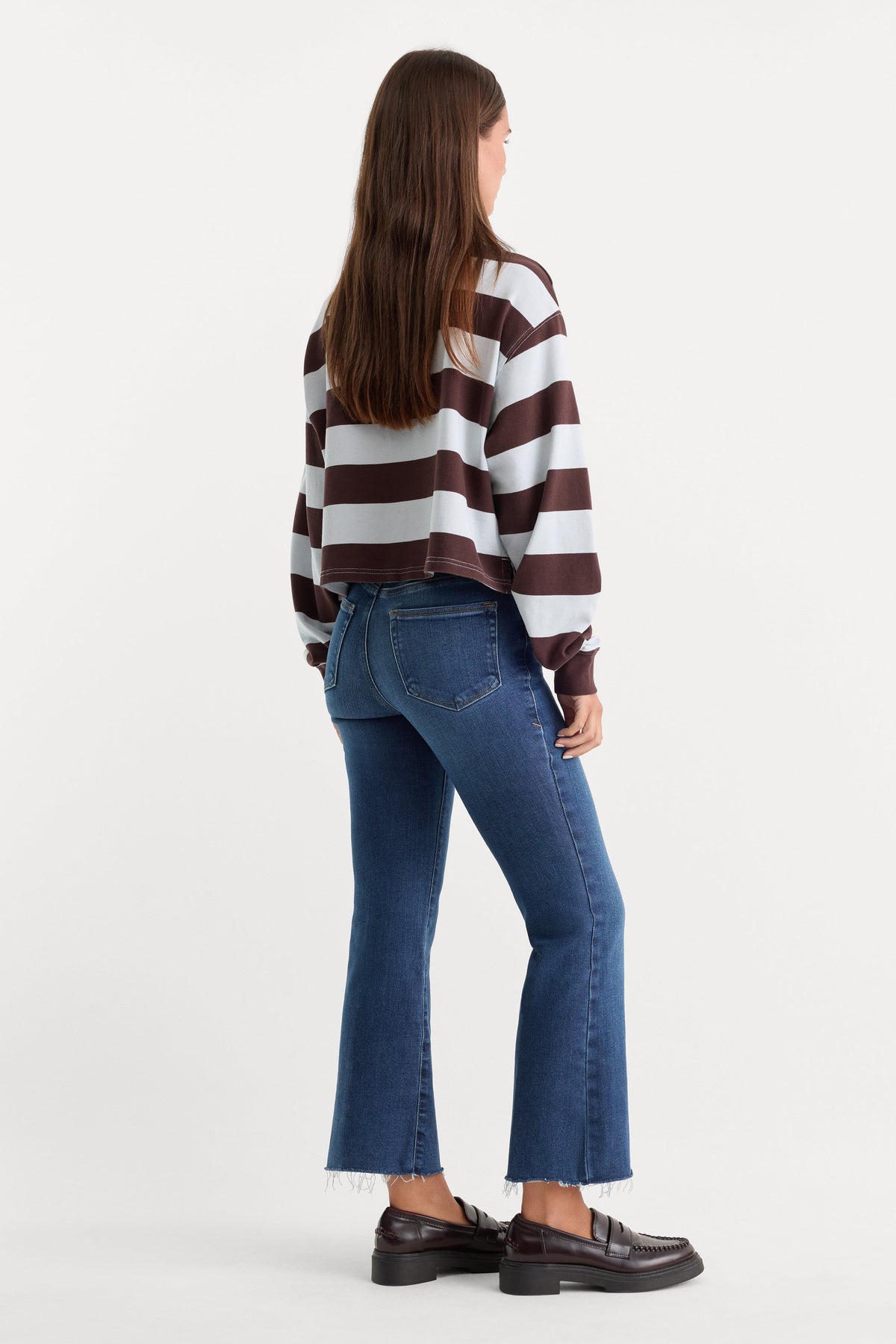 Luxury SOFT TECH GOOD LEGS CROPPED MINI BOOT JEANSINDIGO818