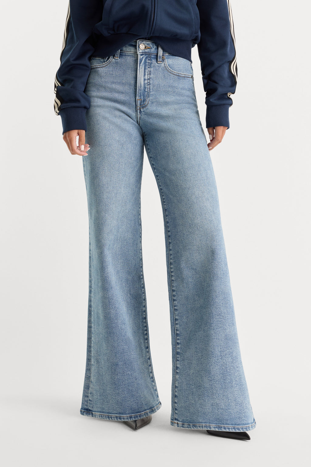 Luxury GOOD WAIST PALAZZO JEANS INDIGO1154