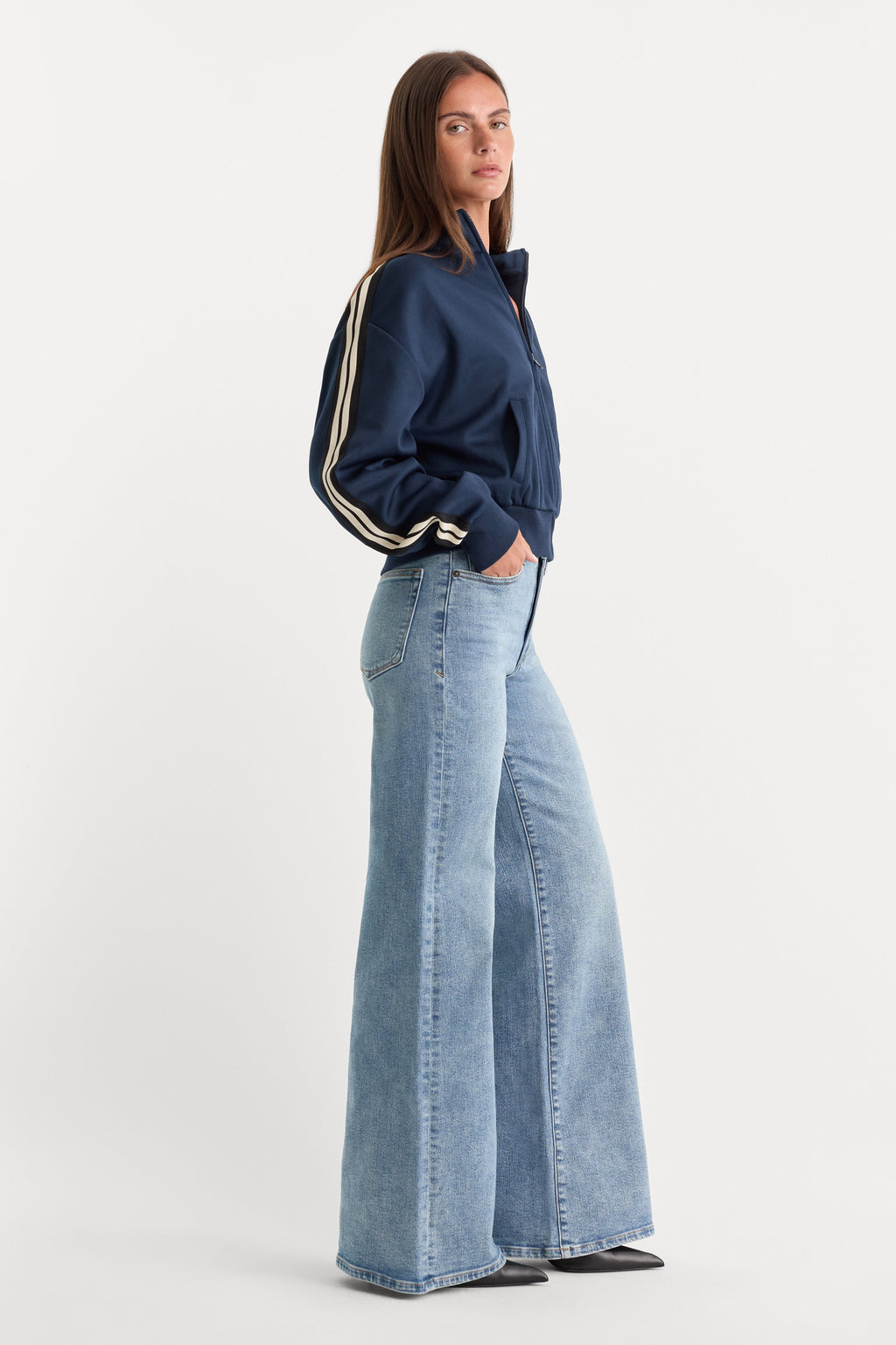Luxury GOOD WAIST PALAZZO JEANS INDIGO1154