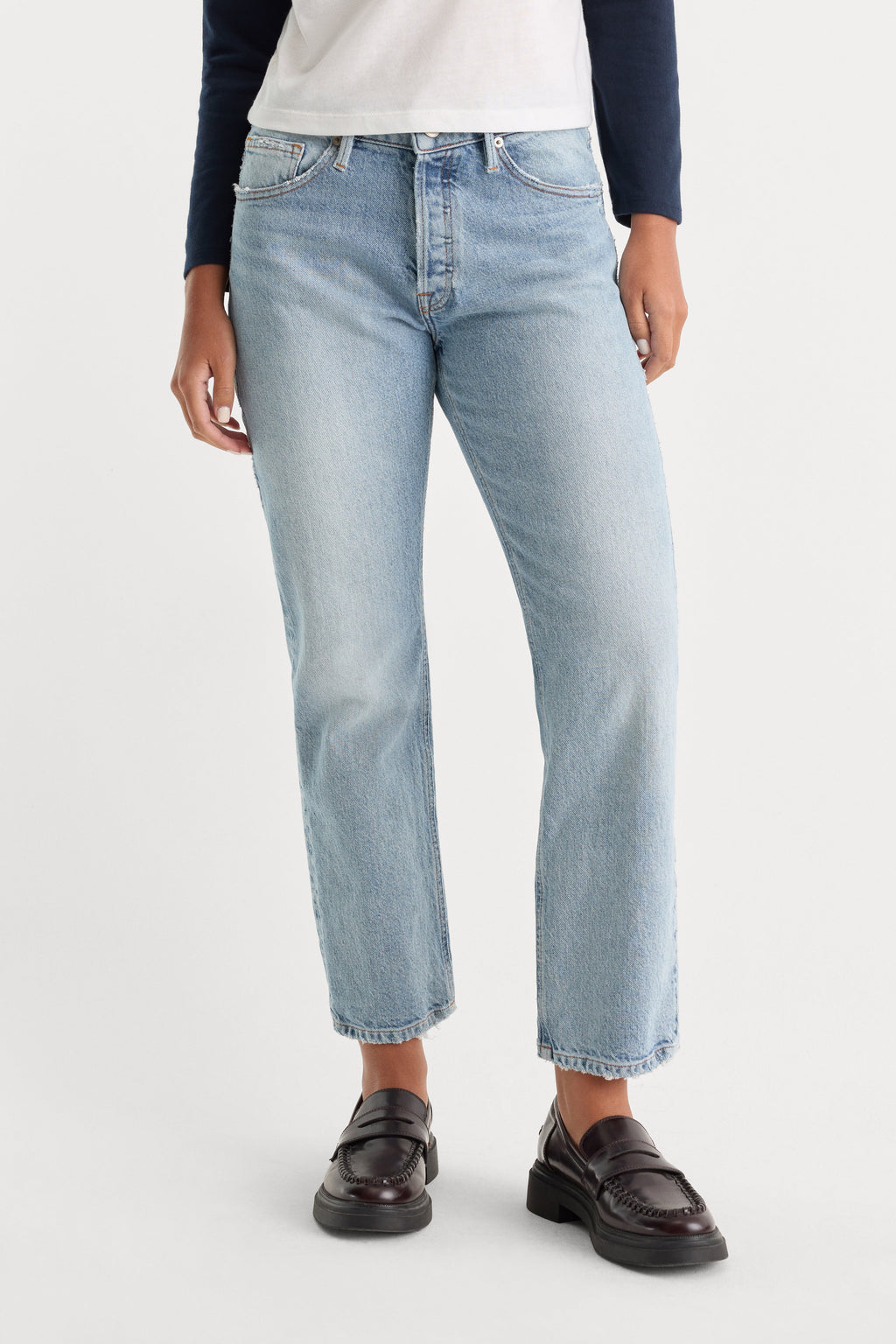 Luxury VINTAGE STRAIGHT ANKLE JEANS INDIGO1220