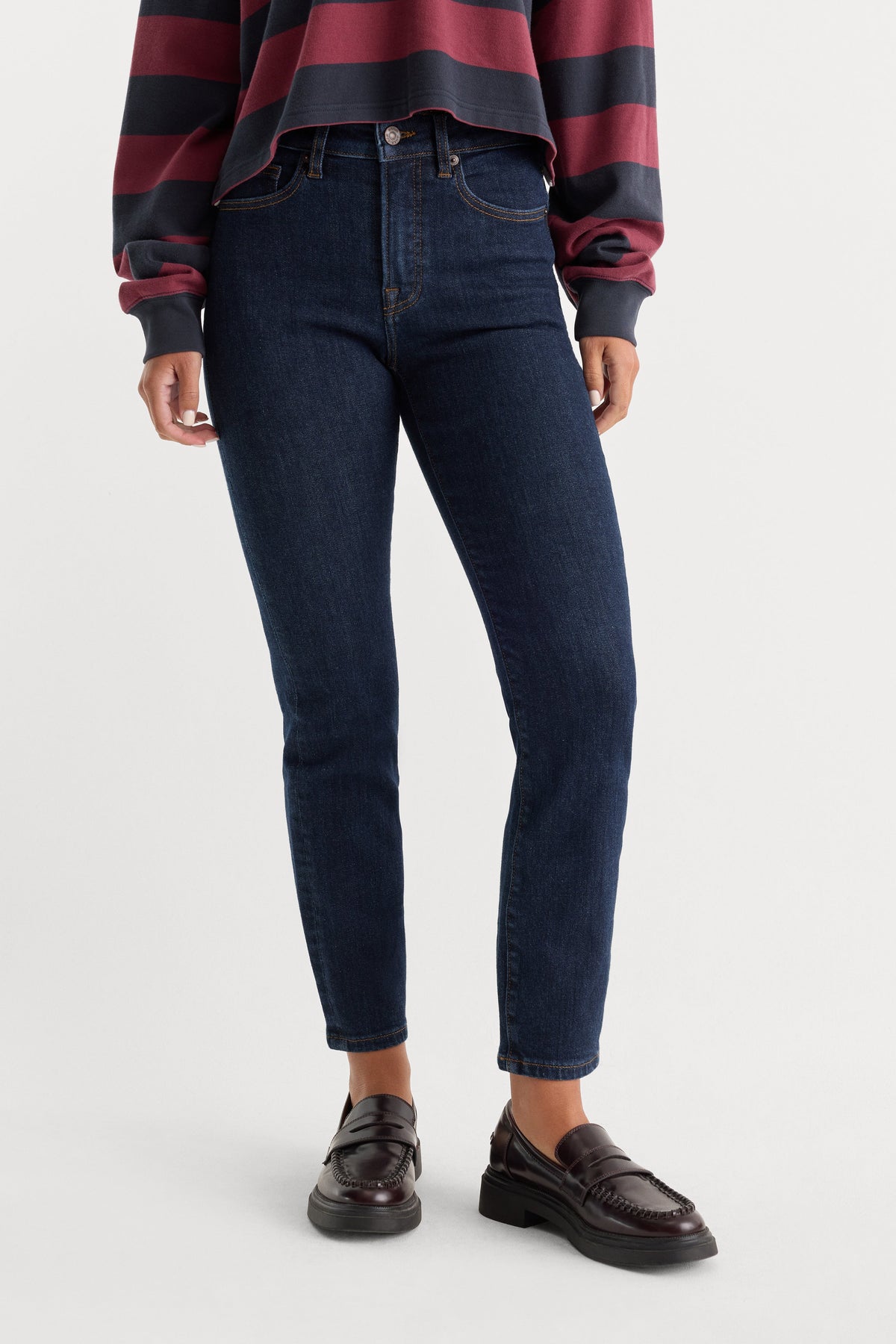 Luxury GOOD PETITE STRAIGHT JEANS INDIGO1153
