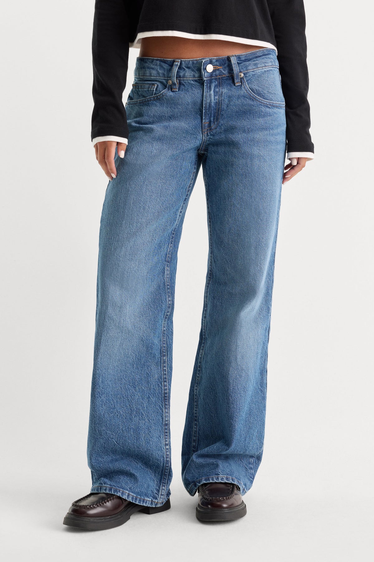 Luxury VINTAGE LOW LOOSE JEANS INDIGO1224