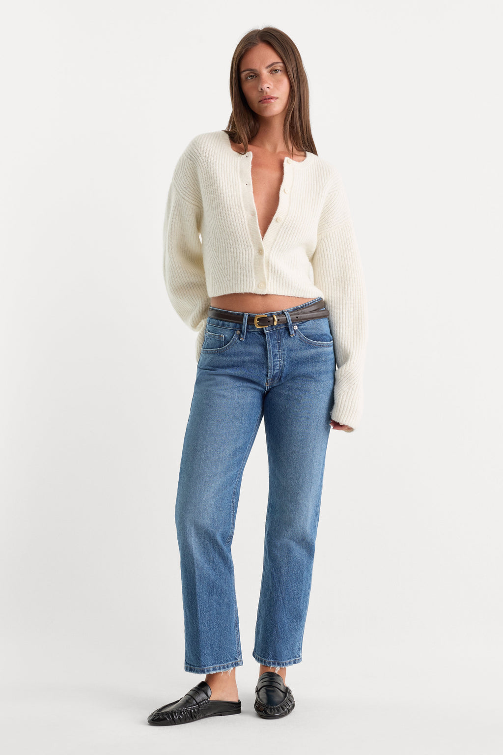 Luxury VINTAGE STRAIGHT ANKLE JEANS INDIGO1222