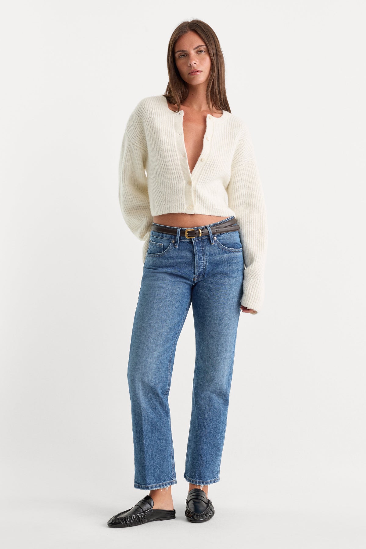 Luxury VINTAGE STRAIGHT ANKLE JEANS INDIGO1222