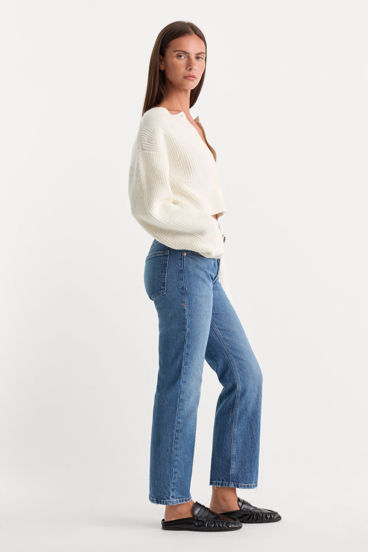 Luxury VINTAGE STRAIGHT ANKLE JEANS INDIGO1222