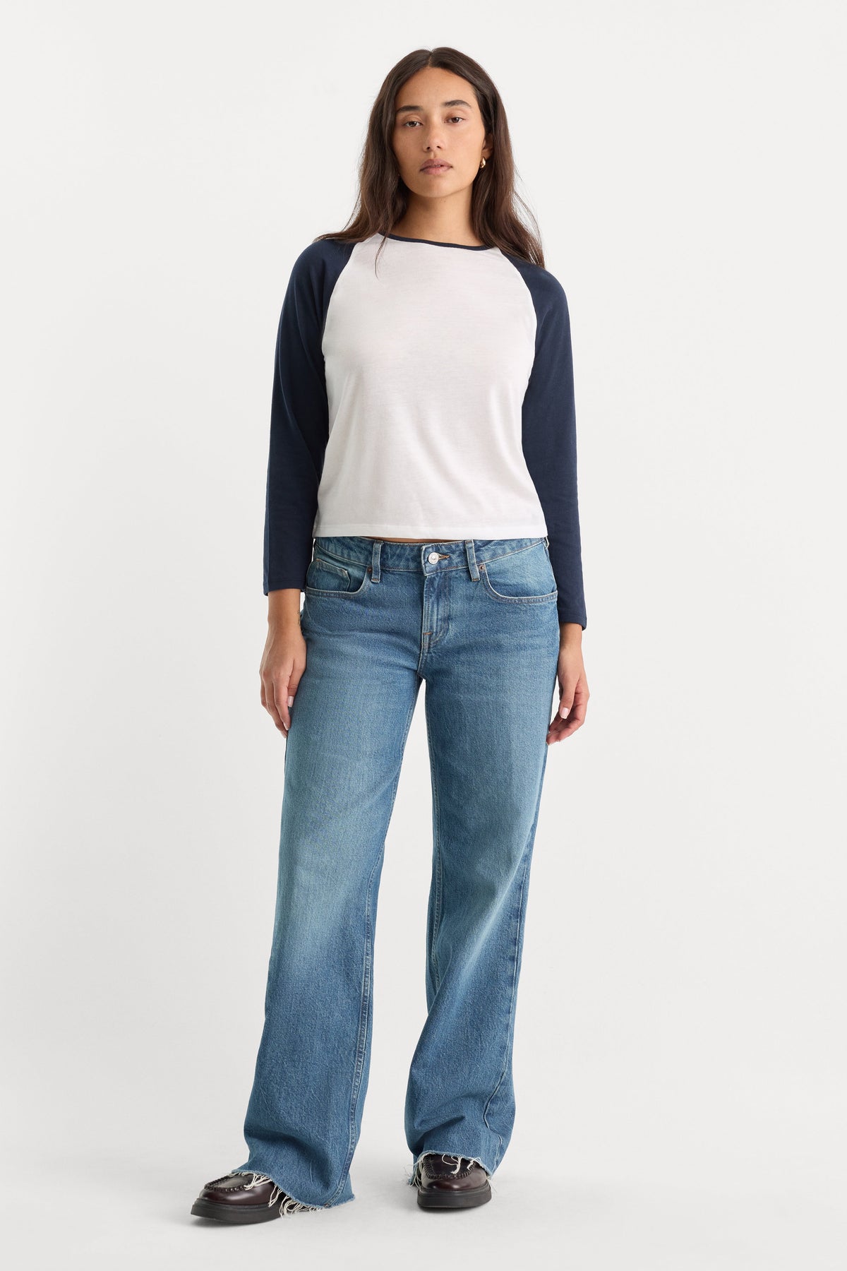 Luxury VINTAGE LOW LOOSE JEANS TROUBLED WATER