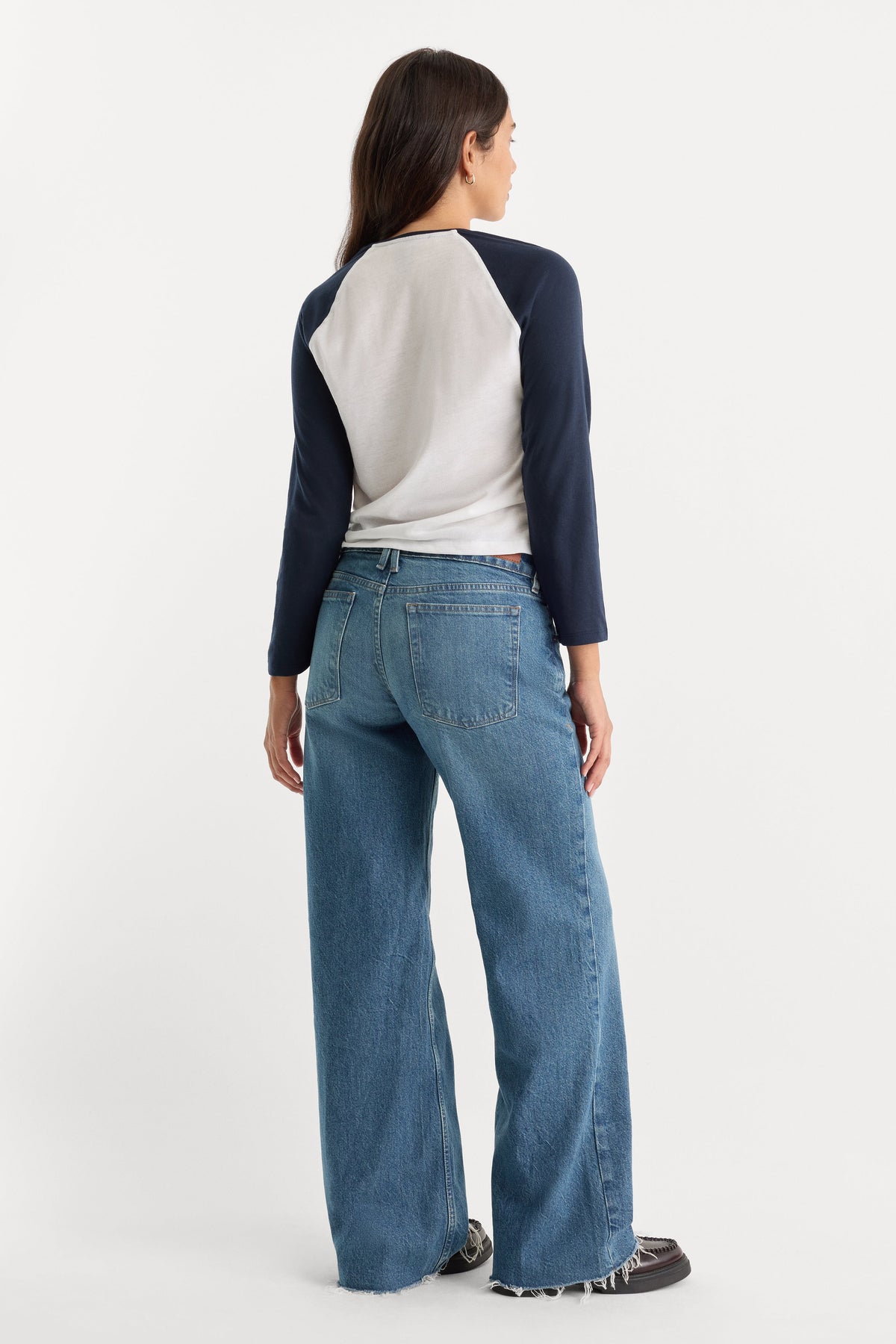 Luxury VINTAGE LOW LOOSE JEANS TROUBLED WATER