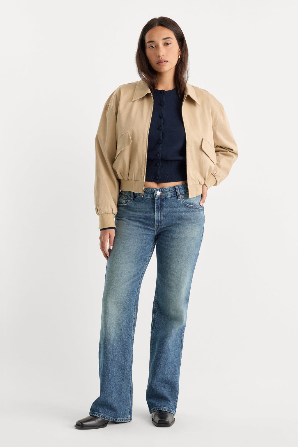 Luxury VINTAGE LOW RISE BOOTCUT JEANS INDIGO1282
