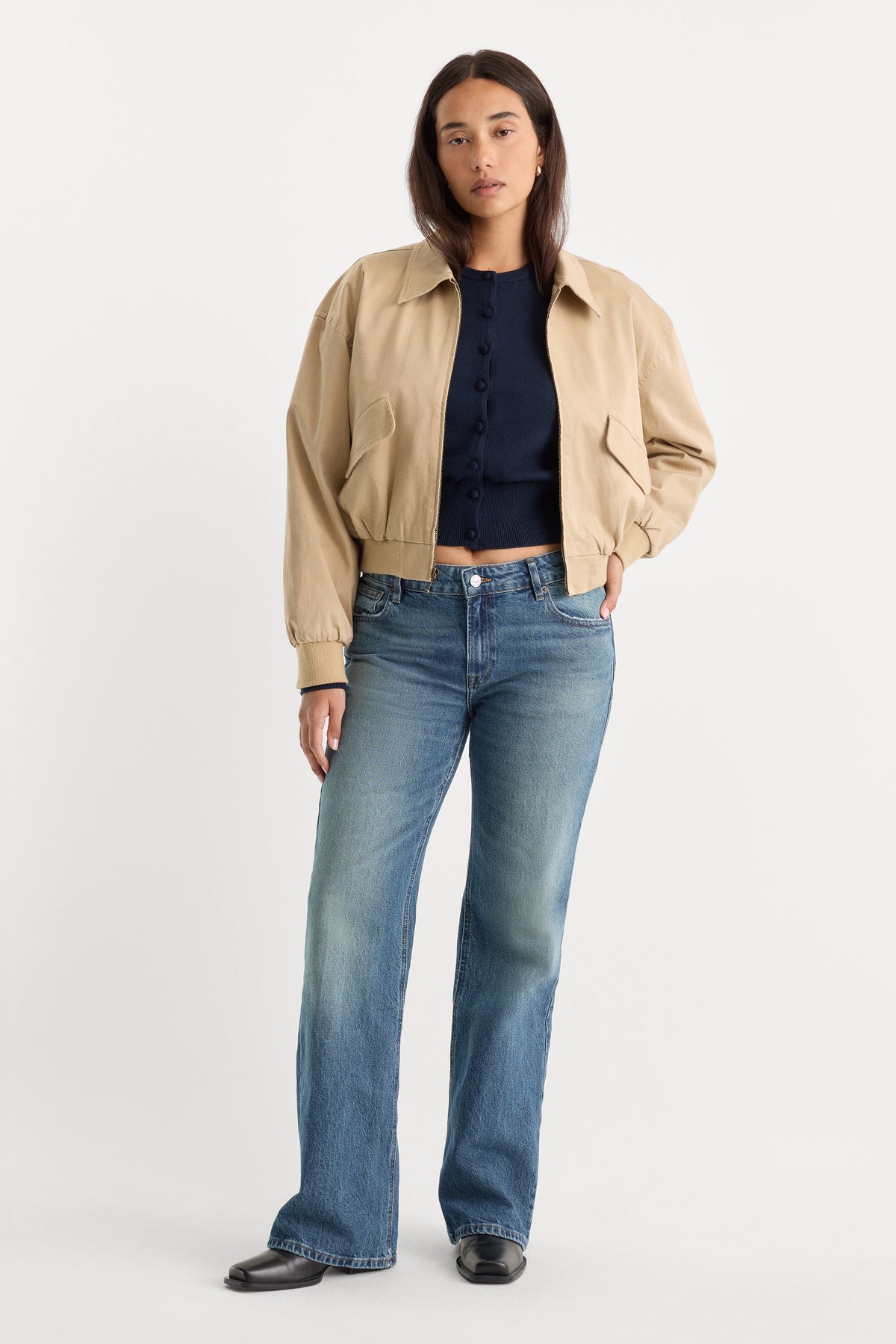 Luxury VINTAGE LOW RISE BOOTCUT JEANS INDIGO1282