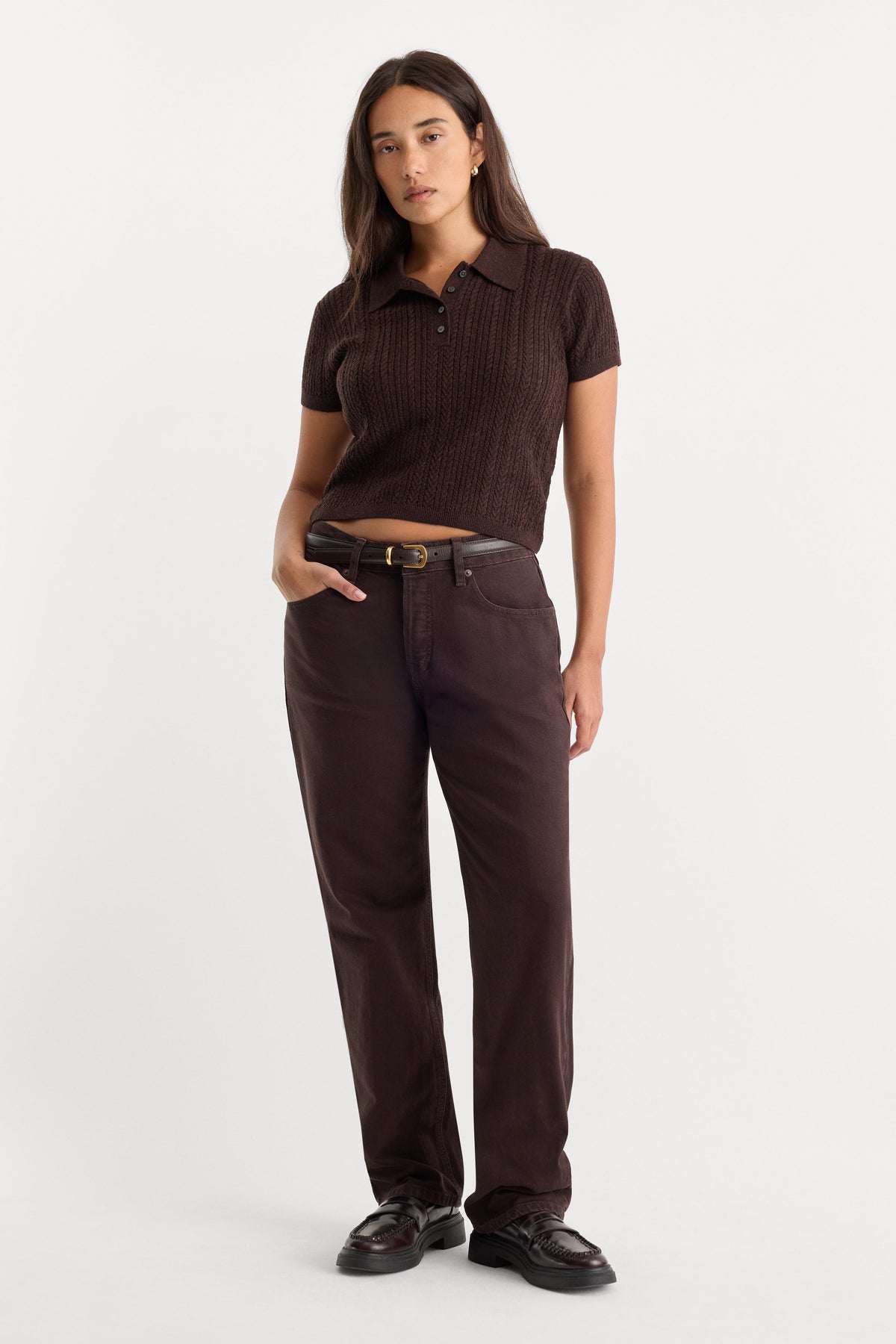 Luxury VINTAGE STRAIGHT JEANS ESPRESSO