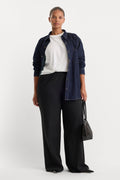 Luxury THE PULL ON TROUSER BLACK001