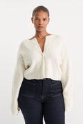 Luxury THE CHUNKY KNIT CARDIGAN CHALK