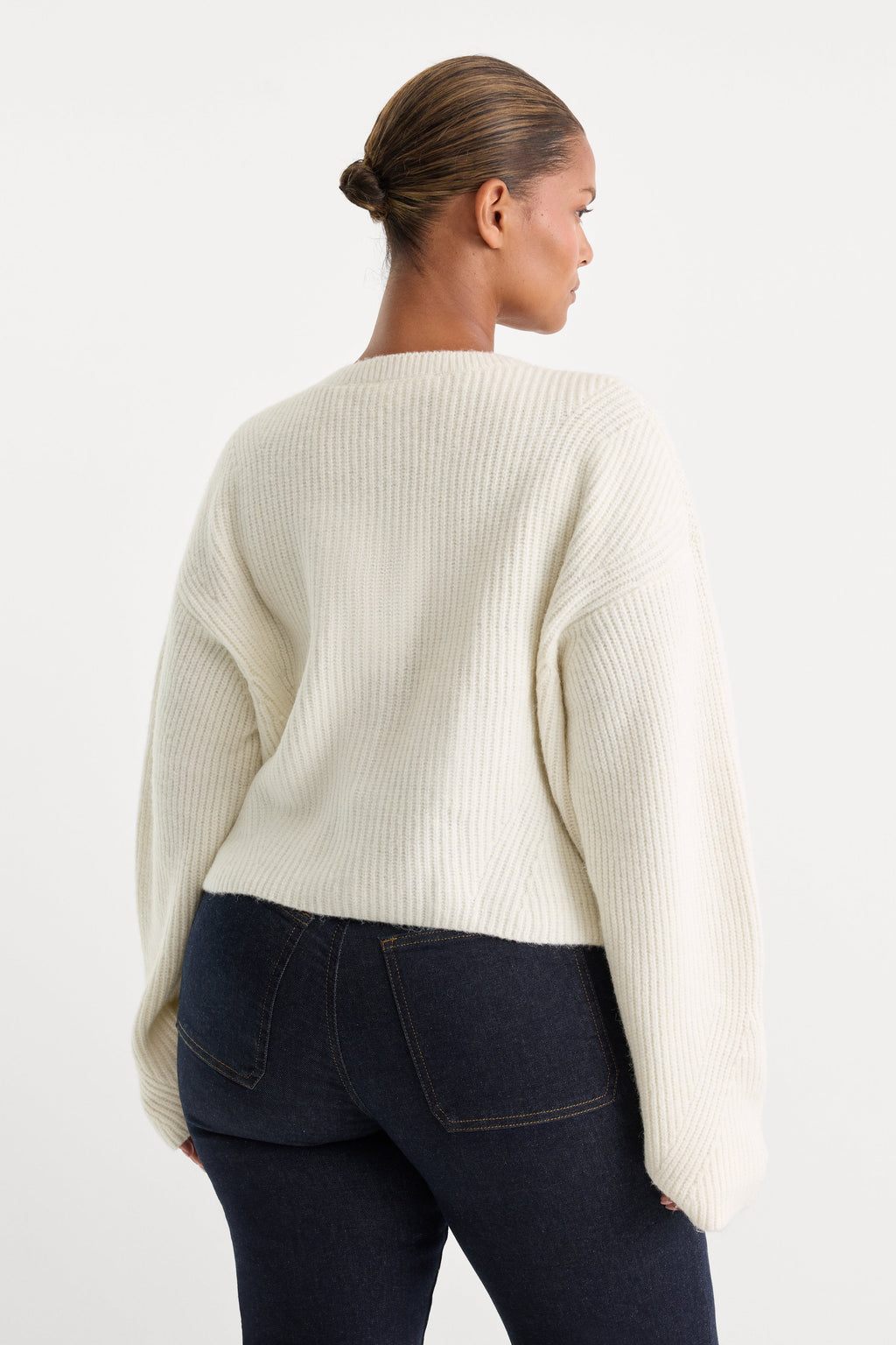 Luxury THE CHUNKY KNIT CARDIGAN CHALK