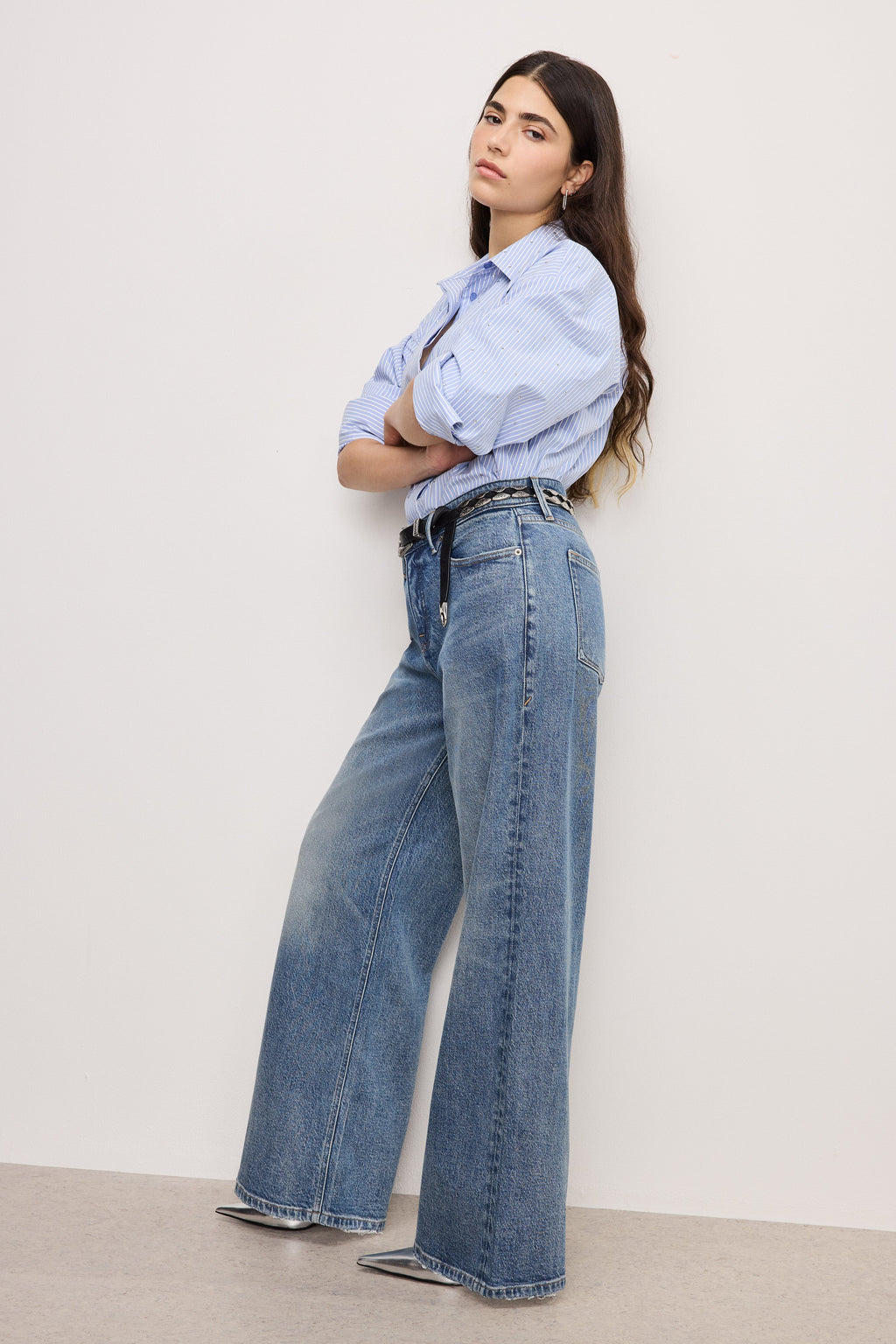 Luxury GOOD EASE PETITE RELAXED JEANS INDIGO575