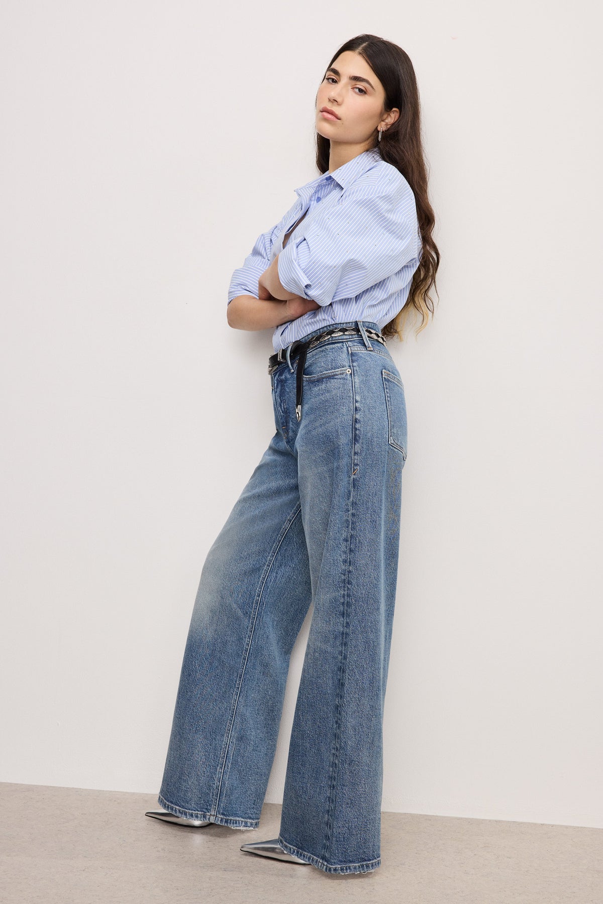 Luxury GOOD EASE PETITE RELAXED JEANS INDIGO575