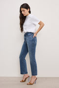 Luxury GOOD PETITE STRAIGHT COMPRESSION JEANS INDIGO254