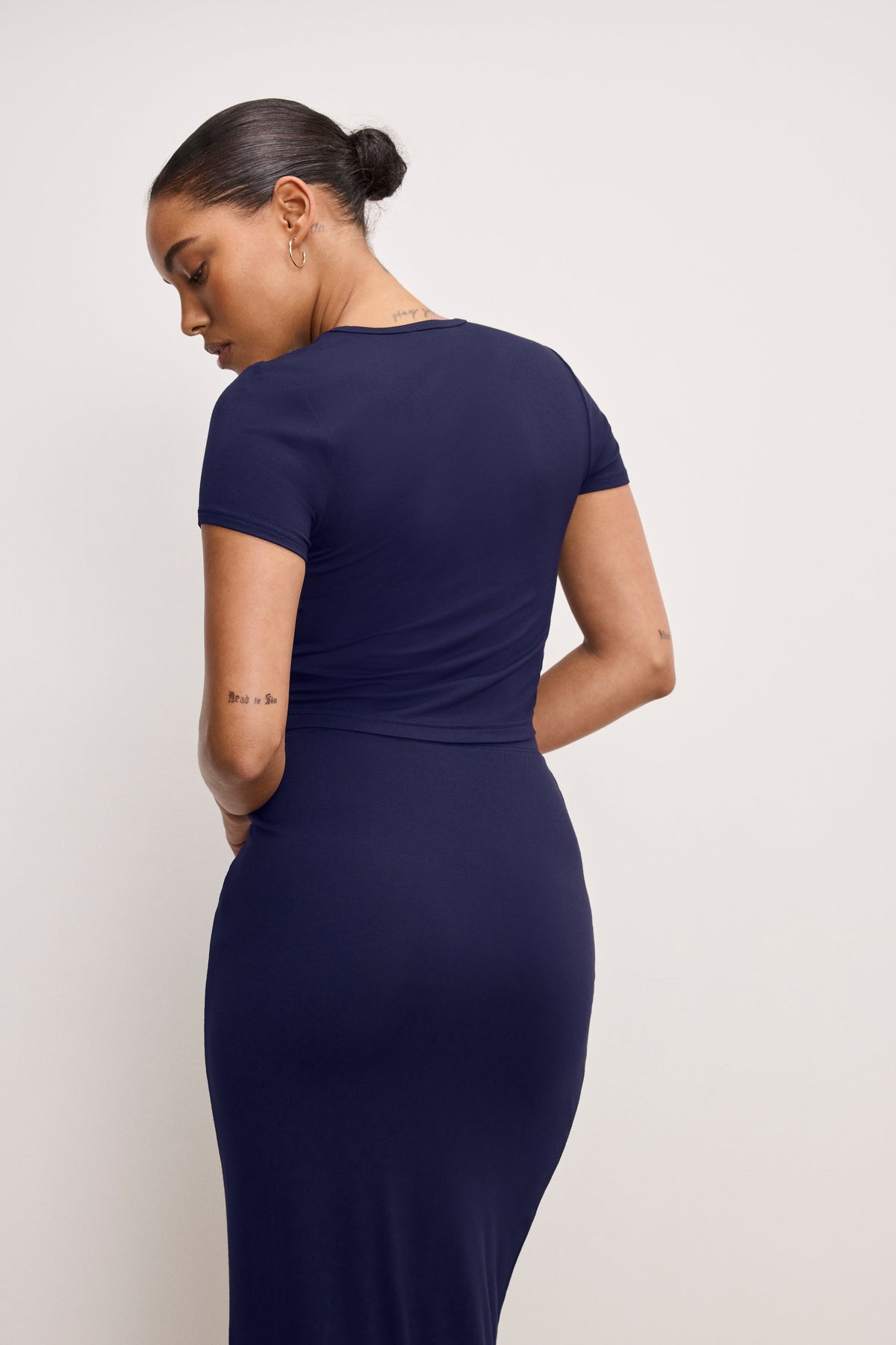 Luxury STRETCH JERSEY TOP HORIZON INK