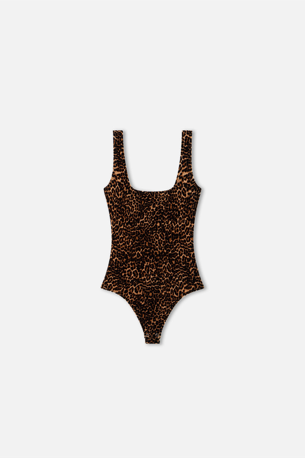 Luxury VELVET MODERN TANK BODYSUIT MINI LUCKY LEOPARD
